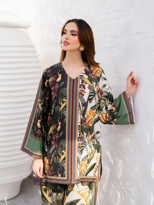 Tropical Garden Printed 2-Piece Suit