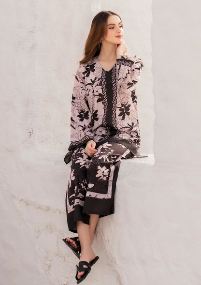black bold floral/ethnic two-piece suit