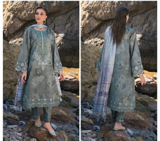 "Dhanak Embroidered 3-Piece Suit"