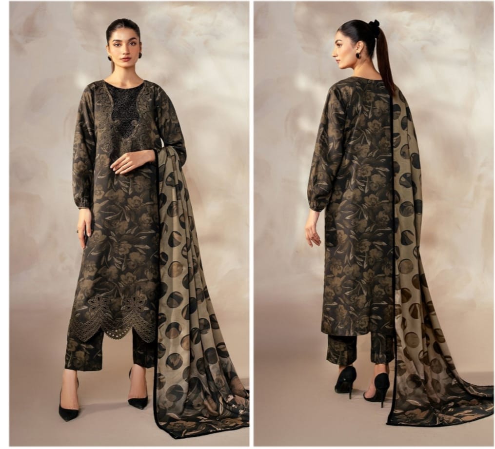 "Dhanak Floral 3-Piece Suit"