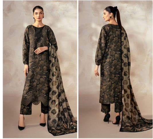 "Dhanak Floral 3-Piece Suit"